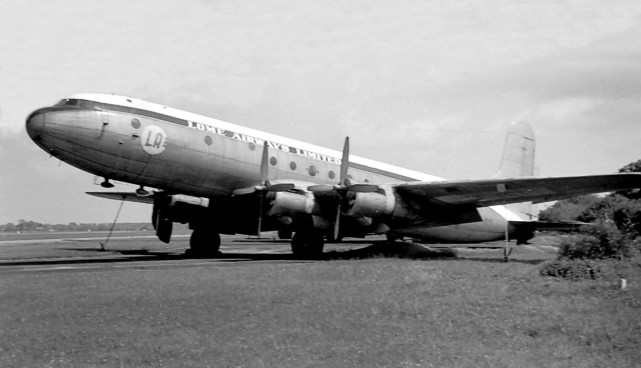 Lome Airways Avro Tudor 5 CF-FCY taken at Stansted, Essex, England