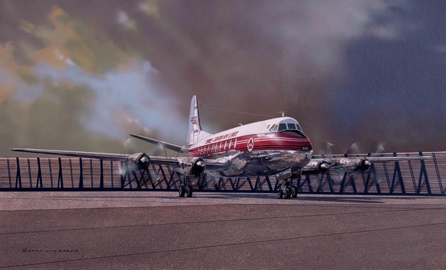 Jim Bruce's painting of Viscount CF-TGQ