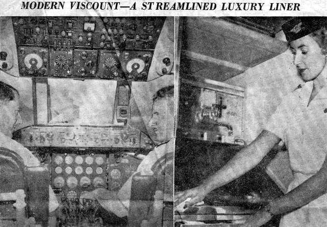 Cockpit of Viscount c/n 281 ZK-BRD