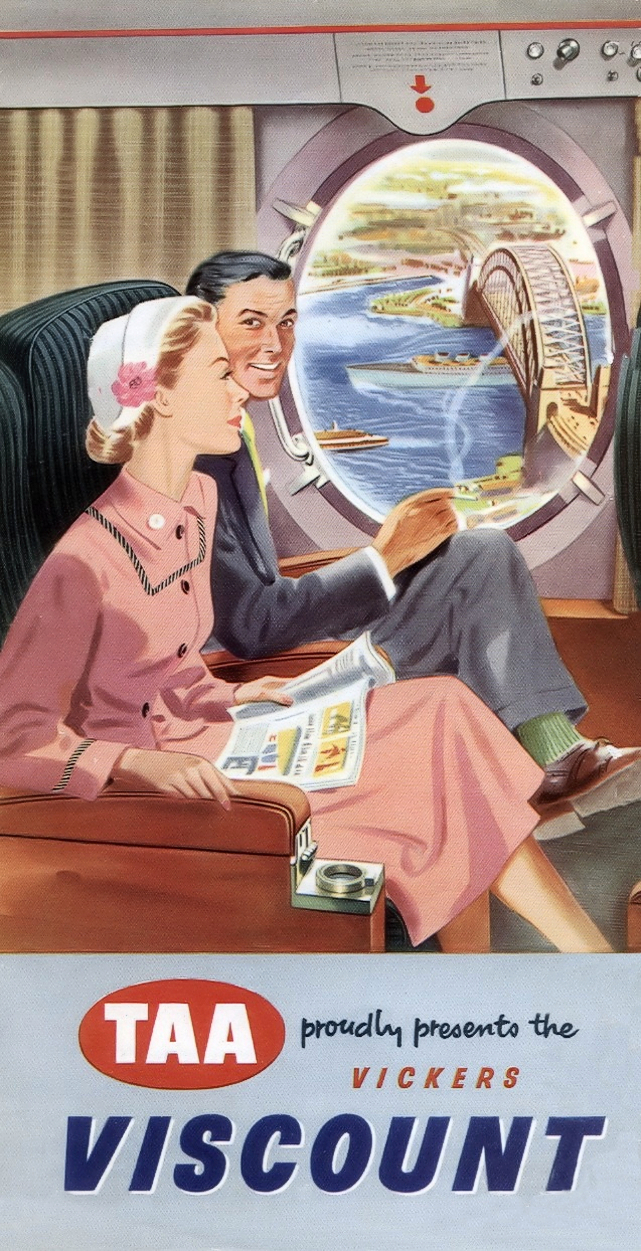 TAA - Trans Australia Airlines published this brochure in 1954 to anounce the arrival of Viscounts in Australia.....