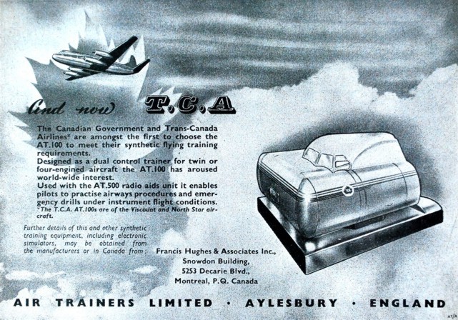 TCA - Trans-Canada Air Lines syntetic flying training advert