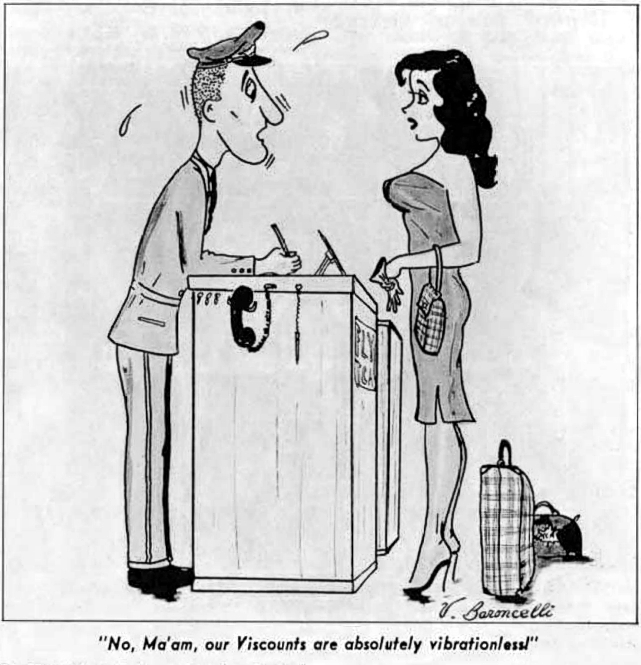 TCA - Trans-Canada Air Lines cartoon of November 1957