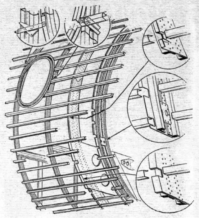 Structural details of the Viscount fuselage. Of particular interest is the window-frame construction.