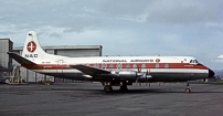 Painted in the final New Zealand National Airways Corporation (NAC) Viscount livery.