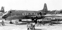 Camouflaged Indian Airlines Viscount marked as 'No 1'.