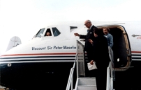 Named 'Viscount Sir Peter Masefield' at Southend Airport, Rochford, Essex, England.