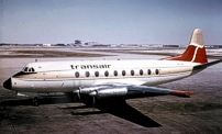 Painted in the Transair (Canada) Ltd. 'red and gold' livery.