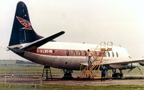 The Cambrian Airways markings had gradually faded away so work started to repaint it in its original British European Airways (BEA) livery.