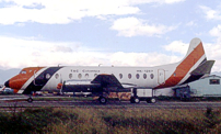 Repainted in the later Transportes Aereas del Cesar Ltda (TAC) red and blue striped livery.