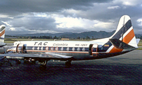 Painted in the Transportes Aereas del Cesar Ltda (TAC) 'Dark blue cheatline' livery.