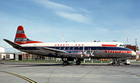 Viscount II Ansett-ANA titles painted on the tail.