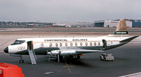 Painted in the Continental Airlines 'Golden Tail' livery.