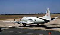 Air Rhodesia Viscount VP-YNC painted in anti-missile paint.