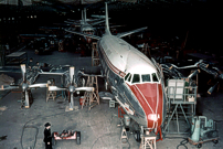 Viscount c/n 152 G-AOJC on the production line at Weybridge, England.