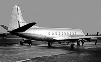 Noted at Hurn, Bournemouth, England with wool tufts applied to the bare metal front and rear fuselage for airflow flight trials.