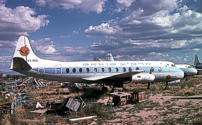 Purchased for parts recovery and stored at Tucson International Airport, Tucson,  Arizona, USA.