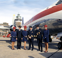 The crew were:- Carol James, Brian Ainsworth (Chief Steward), Elizabeth Phillips, Geoff Perrott (Chief Pilot), John Nelmes and Rita Mitchell.