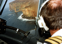 Taken while beating up the 'Old Man of Hoy', Kirkwell, Scotland during the British Airways (BA) farewell flight 27/28 March 1982.