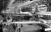 Fuselage to Erecting Shop 'E' at Hurn Airport, Bournemouth, Hampshire, England.