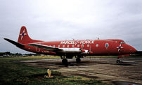 Painted in the British World Airlines (BWA) 'Parcel Force' livery.