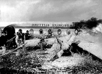 G-AMOM crashed on takeoff at Blackbushe Airport, Hampshire, England 20 January 1956.