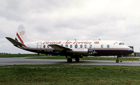 Painted in full British Air Ferries (BAF) livery but with unusual titling.