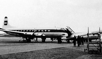 Collided with the tail of a BEA Douglas DC-3 Pionair.