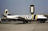 Painted in the British Air Ferries (BAF) ‘Yellow and Blue Tail‘ livery.