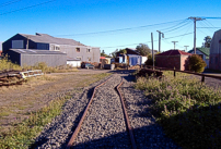 Distorted railway tracks in the museum grounds illustrated the power of the tremors.