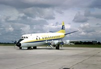Damaged during a landing at Guernsey Airport, Channel Islands.