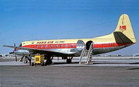 Painted in the Huns Air Pvt Ltd 'Red and Yellow' livery.