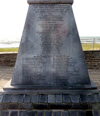 The memorial stone at Kilmore Quay, County Wexford, Ireland.