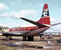 Withdrawn from service and stored at Blackbushe, Hampshire, England after British Eagle International Airlines ceased operations.