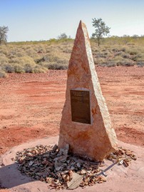 Memorial at Indee Station.