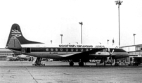 'Scottish Airways' titles added to the BEA 'Flying Union Jack' livery.