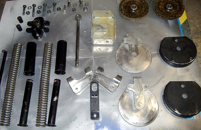 The parts are then cleaned by whatever method appropriate to the material they're made of