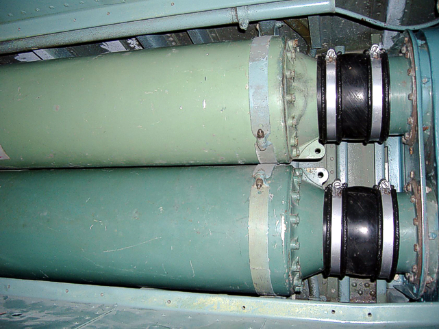 The starboard fuel tank bay silencers